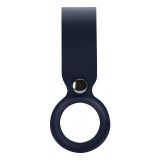 Xccess PU Lederen Airtag sleutelhanger hoesje Donker blauw