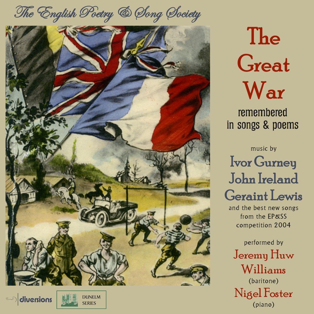 OUTHERE Nigel Foster Jeremy Huw Williams - The Great War Remembered In Songs And Poems (CD)