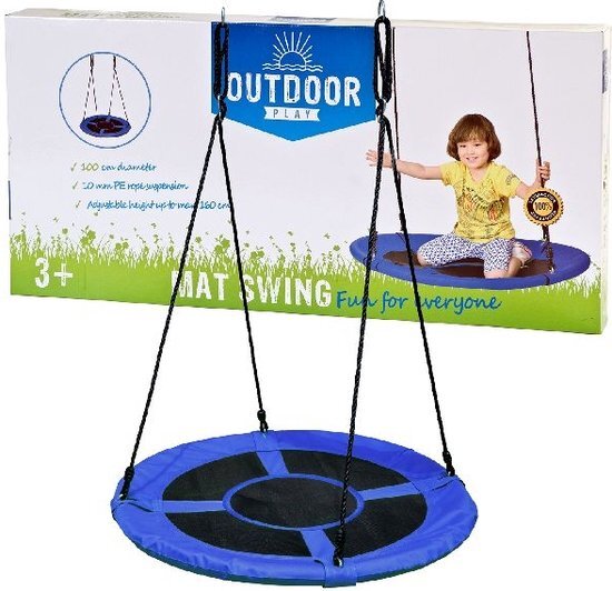 Outdoor Play Schommel mat 100cm Blauw