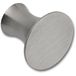 TECHNIK TEAM MK.20028.20 Situla meubelknop rond afgeplat ø 28 mm diepte 25 mm, geborsteld roestvrij staal, zilver