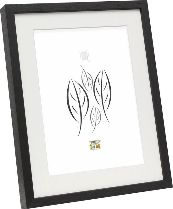 Deknudt Frames Fotolijst - zwart met passe-partout - 15x20 / 20x30 cm