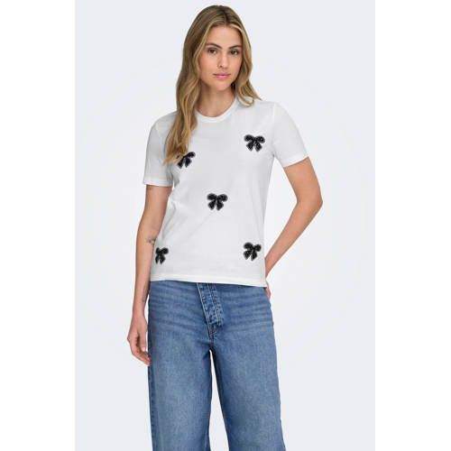 ONLY Shirt 'ONLKITA' zwart / wit