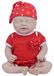 29 cm poupée de bébé en silicone, fille, yeux bleus, 3 pièces