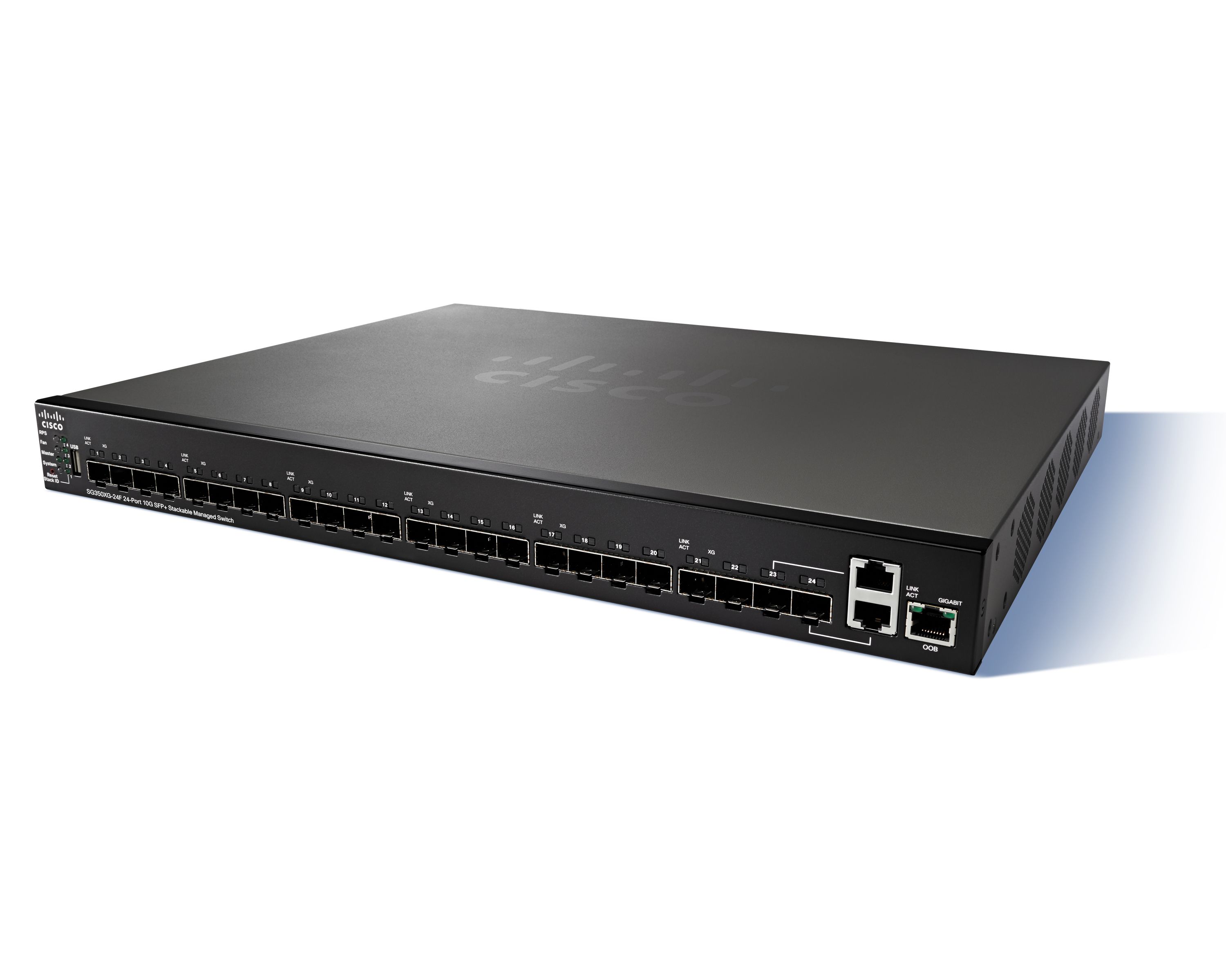 Cisco SG350XG-24F-K9-EU - Switch - 24 poorten - Managed - Zwart