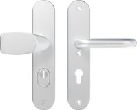 Axa Veiligheidsbeslag Oval Plus Aluminium glad Kruk-Kruk PC72 met kerntrekbeveiliging SKG***