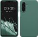 kwmobile telefoonhoesje geschikt voor Samsung Galaxy A17 4G / 5G - Hoesje met siliconen coating - Smartphone case in dennengroen