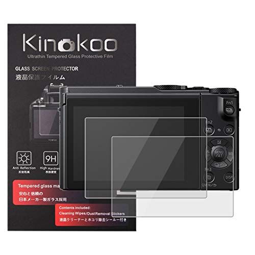 kinokoo Gehard Glasfilm voor Panasonic LX10/LX15/GX85/GX80/G7/GX7II/FZ300 Kristalheldere Film Panasonic LX10 LX15 GX85 GX80 G7 GX7II FZ300 Schermbeschermer Bubble-vrij/antikras (2 stuks)