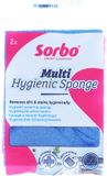 Sorbo Hygienic Sponge - Antibacterieel Behandeld en Krasvrij - Keuken en Badkamer - Spons - 2 Stuks