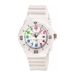 CASIO Analoog kwartshorloge voor dames met harsarmband LRW-200H-7B, blanco, Eén maat, Riemen.