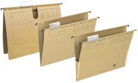Q-CONNECT Hangmappen met zijwanden, A4, 250gsm, 25 stuks, lichtbruin