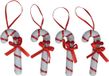 Gerimport Kersthangers Zuurstokken - 4 Stuks - Kunststof - 10 cm - Rood