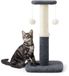 Ibenzoa® Compact poteau griffoir pour chat – 57 cm poteau griffoir en sisal avec balle, base en bois stable et revêtement en tapis, gris foncé