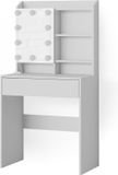 Vicco Laura Kaptafel met licht – 70 cm met LED-verlichting Wit