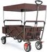 Bolderkar de transport d'enfants - Bolderkar avec barre de poussée - Brun