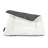 Lionto Omkeerbare Huisdierdeken, 4 cm dik, Gevoerd & Wasbaar, Grijs/Wit, 50x35 cm