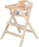 Roba Opvouwbare Kinderstoel - Natuurlijk Gelakt - Met Eetblad