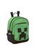 Minecraft - Rugzak voor kleuterschool en vrije tijd, met gevoerde en verstelbare schouderbanden, thermogevormde achterkant en bodem, hoofdvak en voorvak met ritssluiting, 33 x 22 x 10 cm, groen
