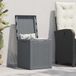 Boîte de rangement de jardin en rotin PP avec couvercle