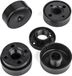 Sotech 8 pièces pied de meuble Golf III, noir, diamètre : 50 mm, hauteur : réglable 18 - 24 mm