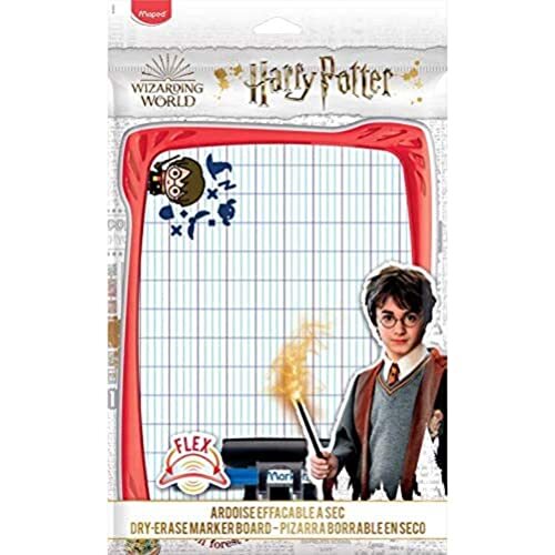 Maped – Set van leistenen borden met dubbelzijdig + 1 accessoirehouder + 1 borstel + 1 viltstift, droog uitwisbaar, onbreekbaar – motief Harry Potter