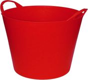 Merkloos Talen Tools Flexibele emmer/kuip - rood - 42 liter - Opbergmand - Wasmand - 45 x 33 cm