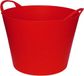 Merkloos Talen Tools Flexibele emmer/kuip - rood - 42 liter - Opbergmand - Wasmand - 45 x 33 cm