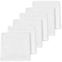 Meyco Basic Badstof Monddoekjes - Set van 6 - Wit