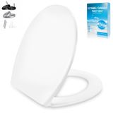 Merkloos Ovale Toiletbril met Softclose en Snelsluiting