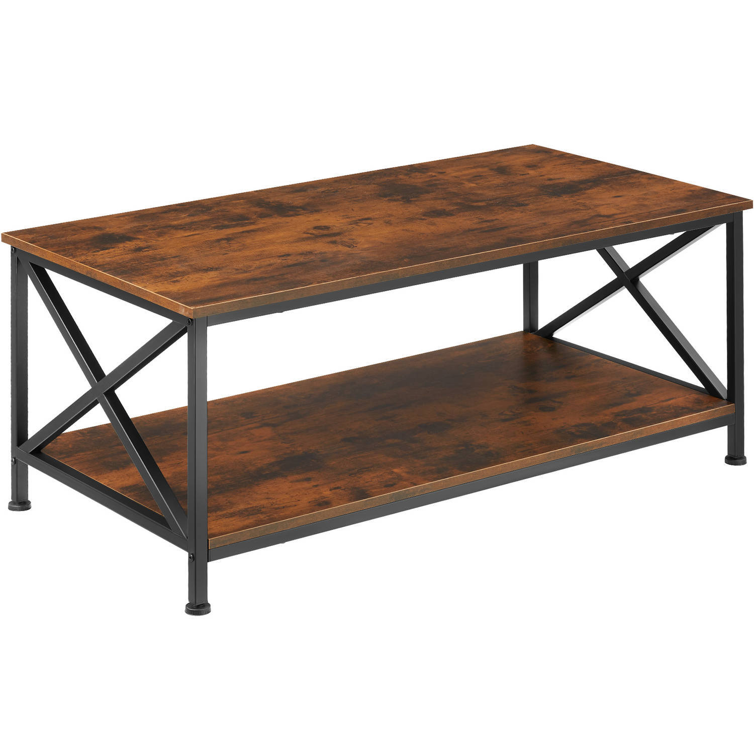 Tectake -salontafel pittsburgh industrieel donkerbruin - 100 x 55 x 45,5 cm - 404437