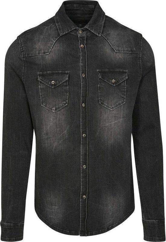 Brandit Riley Heren Denim shirt - zwart - 5XL