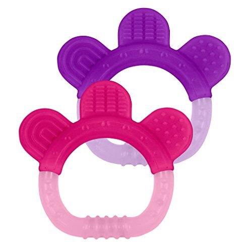 green sprouts 2 Pack Sili Paw Teether, meisje