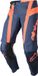 Alpinestars 2023 Techstar Arch pantalon tout-terrain adulte Bleu Foncé / Orange Vif
