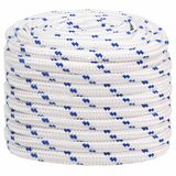 vidaXL Multifunctioneel touw 20 mm 50 m Wit en Blauw PP