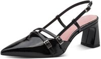 Tamaris Dames Slingpumps 1-29660-45 0A1 Zwart Gestructureerd