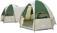 vidaXL Tente familiale avec housse de pluie, imperméable, 4 personnes, Vert