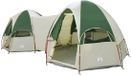 vidaXL Tente familiale avec housse de pluie, imperméable, 4 personnes, Vert
