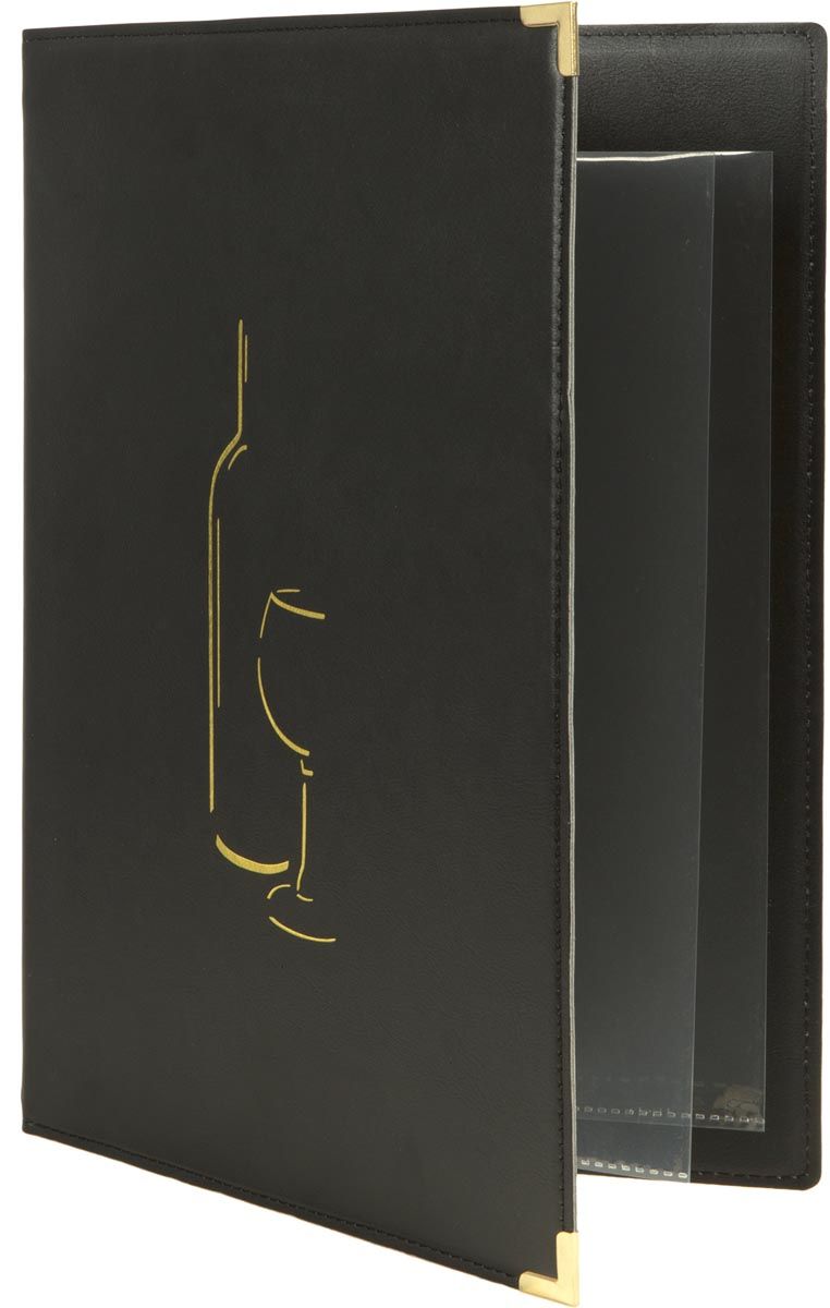 Securit Wijnkaart Classic ft A 4 zwart