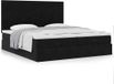 Prolenta Maison Exclusive - Ottomaans bedframe met matras, zwart, 160x200 cm, fluweel