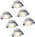 HOFTRONIC Set van 6 Lima LED inbouwspots - 4 Watt 345 Lumen - 4000K neutraal wit - GU10 - Dimbaar - Rond - Kantelbaar - IP65 Waterdicht - Wit