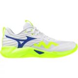 Mizuno Wave Momentum Pro Heren Volleybalschoenen Wit/Geel/Donkerblauw Maat 43