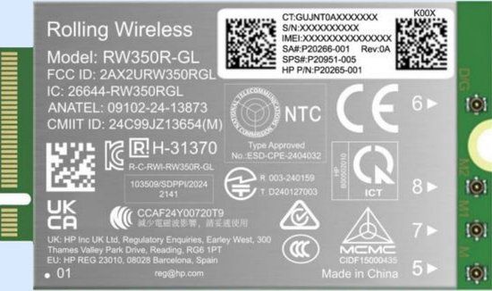 HP 4G LTE-Advanced Pro Cat19 WWAN Intern