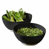 LOBERON Saladekom set van 2 Biarré zwart