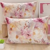 PETTI Artigiani Italiani - Paar kussenslopen voor bed 50 x 80 cm, kussensloop van hypoallergene microvezel, set van twee kussenslopen voor tweepersoonsbed, bloemenpatroon, 100% Made in Italy