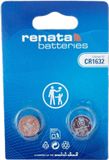 Renata - Knoopcel batterijen - CR1632 - Lithium - 3V - 2 stuks