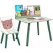 Ensemble table et chaise pour enfants vert