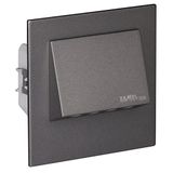 LEDIX LED wandlamp aluminium grafiet 7,3 x 7,3 x 4,75 cm