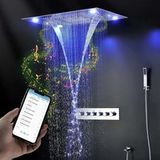 Ciel de pluie Connected LED thermostatique Chrome, Kyoto