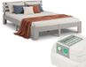 Homestyle4u Lit deux personnes - 180x200 cm - Lit avec matelas et sommier à lattes - Gris