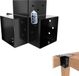 Gezu Impex Connecteur de poteau 121 x 121 mm | X set de 4 Revêtement en poudre noir Connecteur de poteau de pergola Type-X Connecteur d'angle à 4 voies