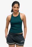 Superdry Essential Logo Racer débardeur Femme Vert Pin Foncé